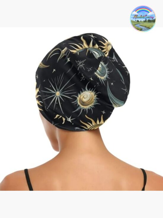 Satin Lined Sleep Cap Bonnet for Men Women Hair Wrap Cover Nurse Night Hat